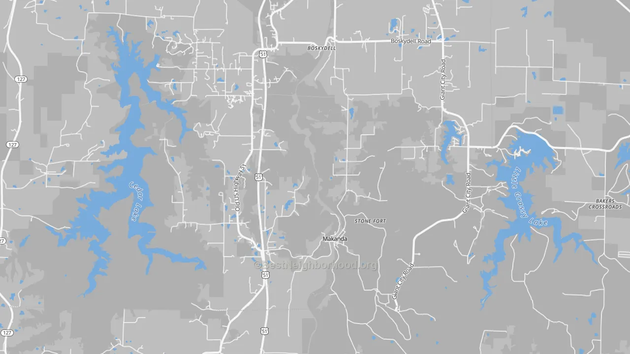 Transit Grade map of 62958, IL