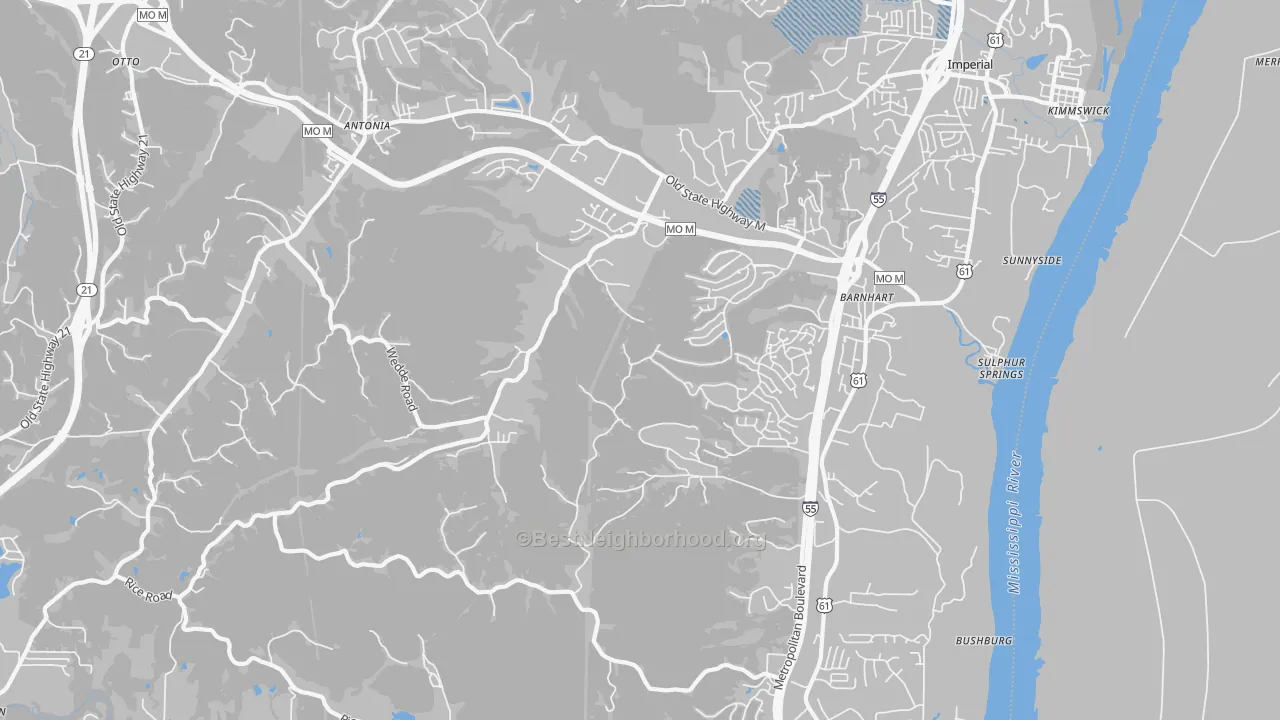 Transit Grade map of 63012, MO
