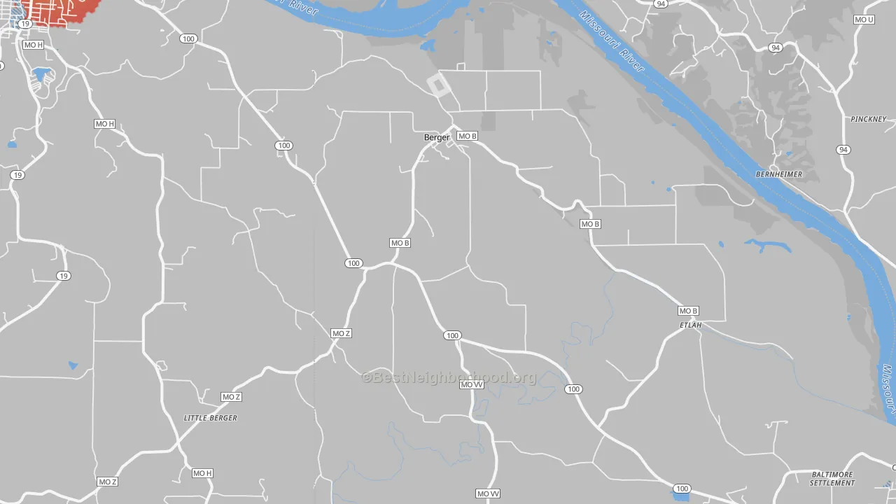 Transit Grade map of 63014, MO