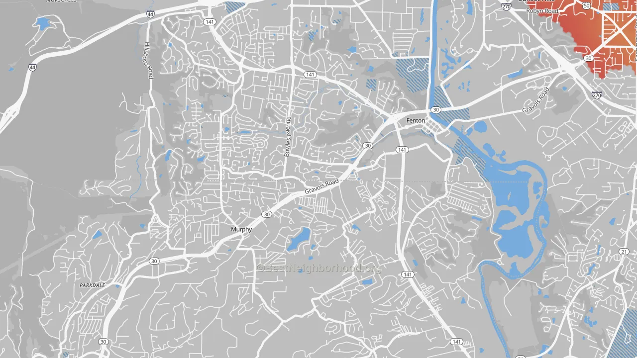 Transit Grade map of 63026, MO