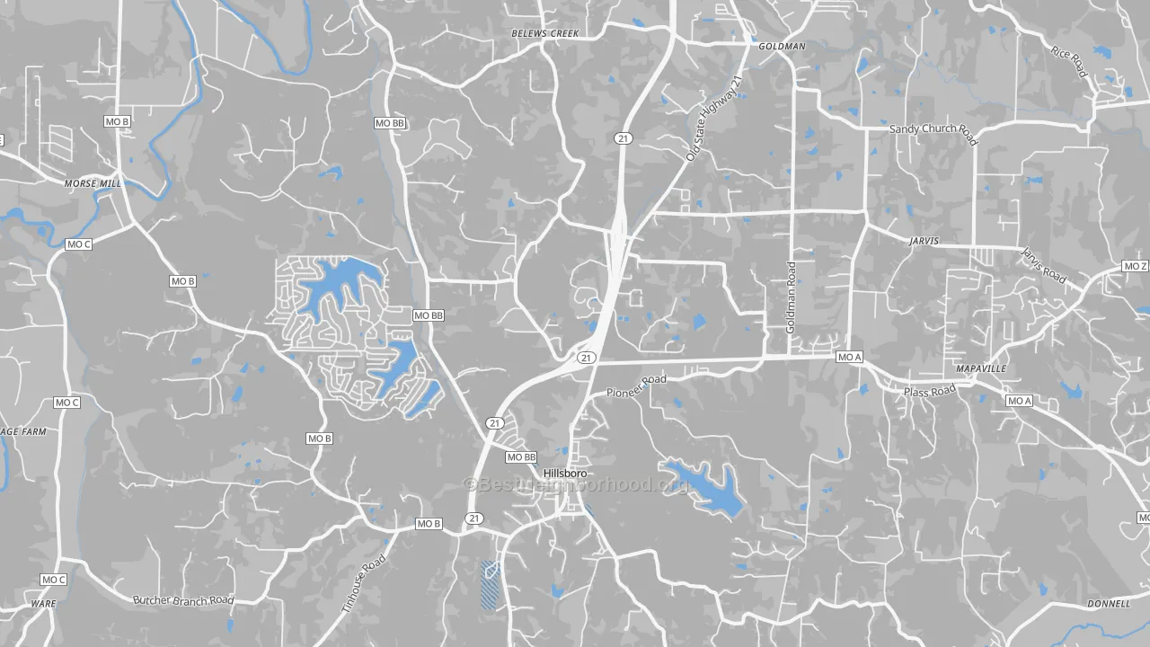 Transit Grade map of 63050, MO