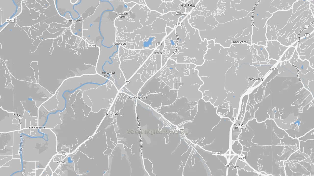 Transit Grade map of 63051, MO