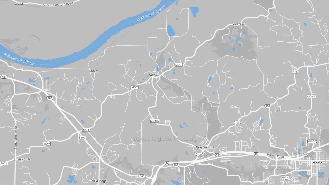 Transit Grade map of 63055, MO
