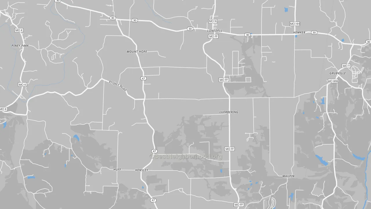 Transit Grade map of 63060, MO