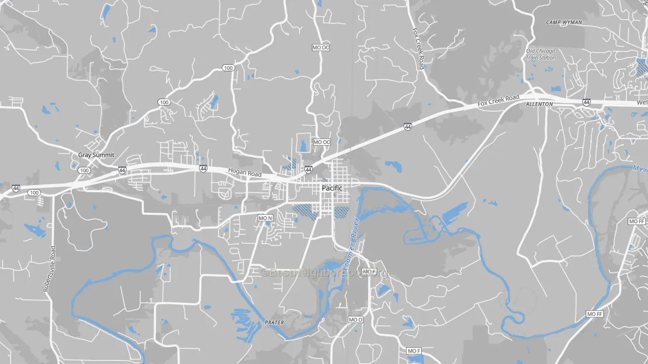 Transit Grade map of 63069, MO