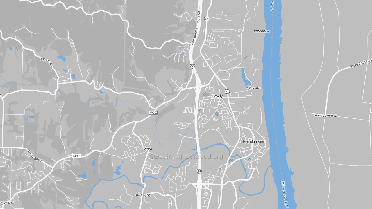 Transit Grade map of 63070, MO