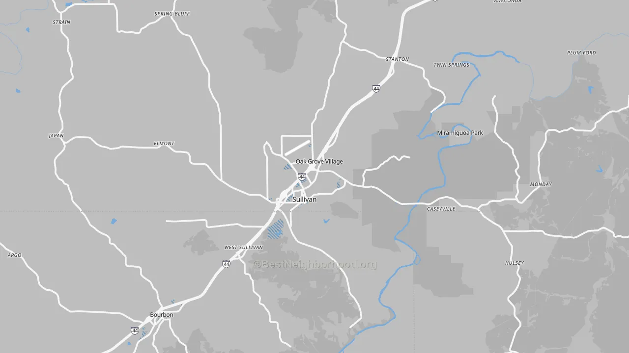 Transit Grade map of 63080, MO