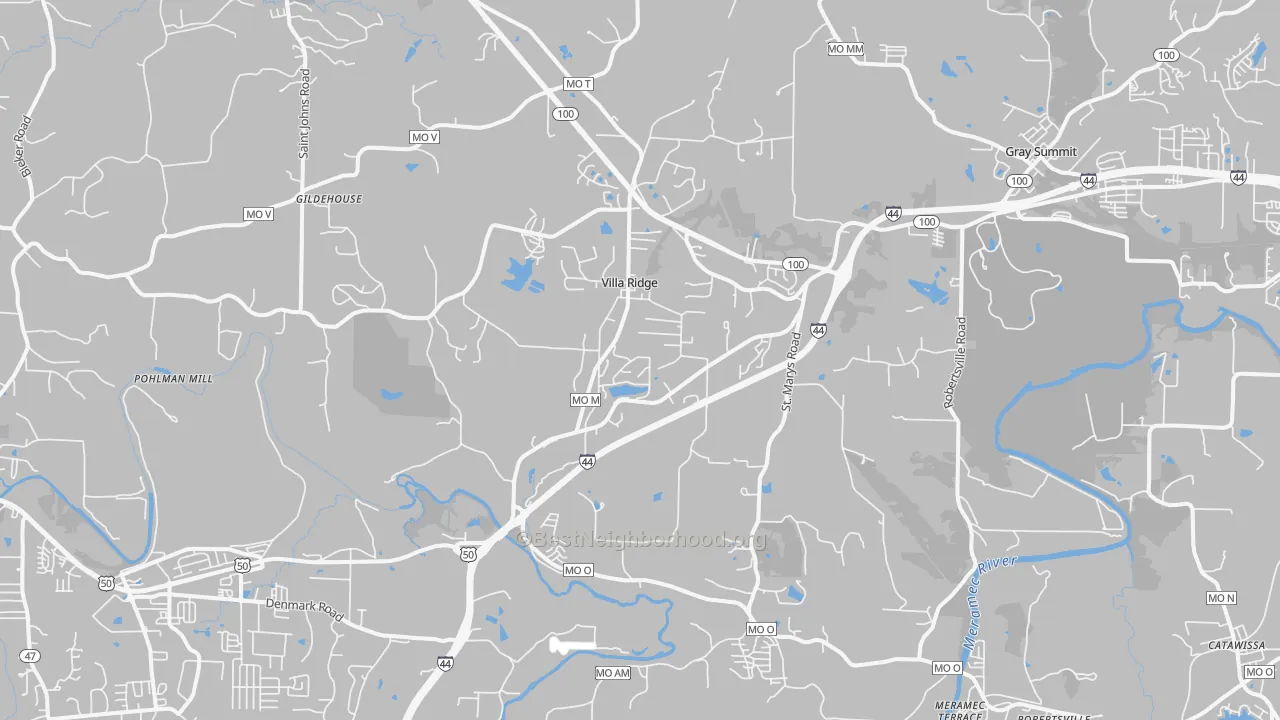 Transit Grade map of 63089, MO