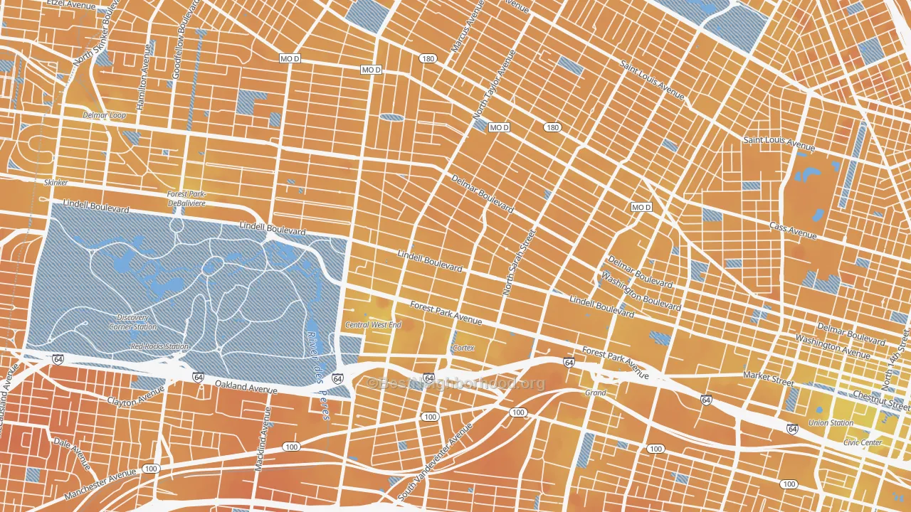 Transit Grade map of 63108, MO