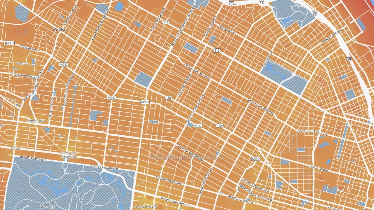 Transit Grade map of 63113, MO