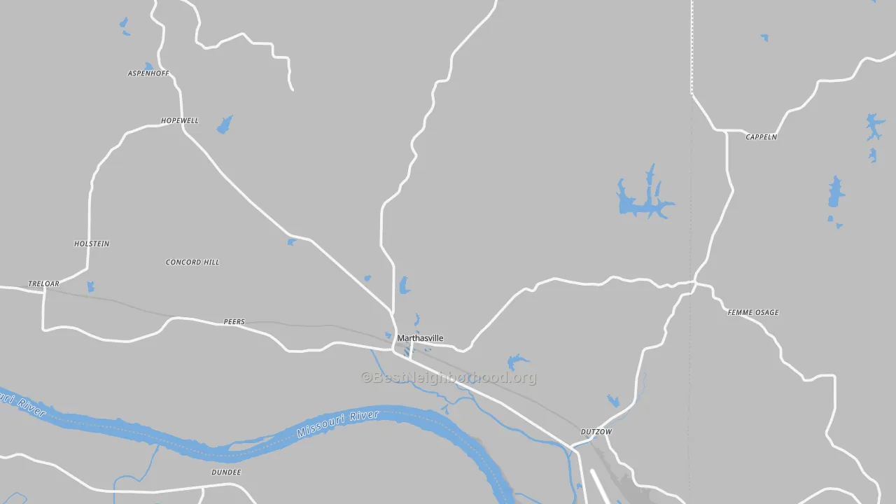 Transit Grade map of 63357, MO