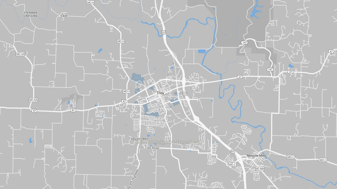 Transit Grade map of 63379, MO