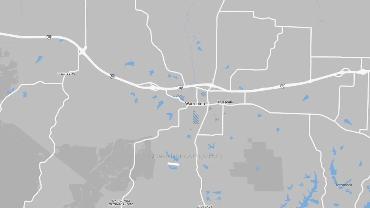Transit Grade map of 63383, MO