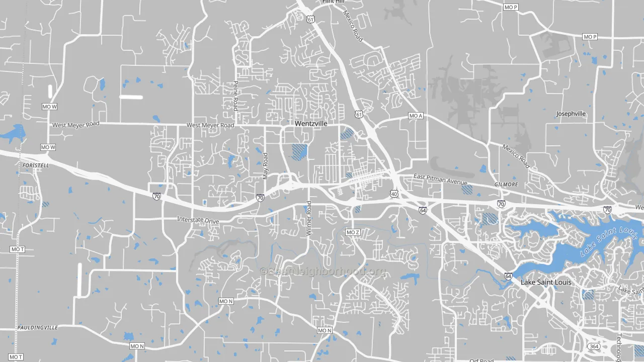 Transit Grade map of 63385, MO