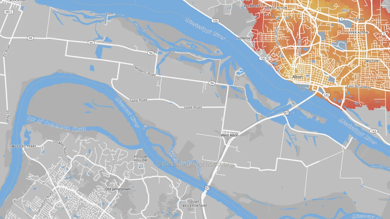 Transit Grade map of 63386, MO