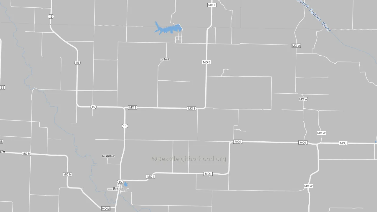 Transit Grade map of 63434, MO