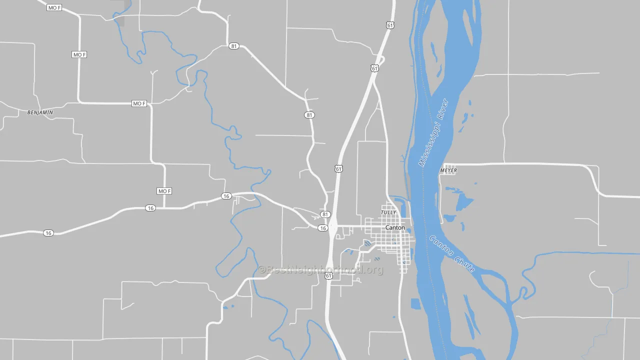 Transit Grade map of 63435, MO