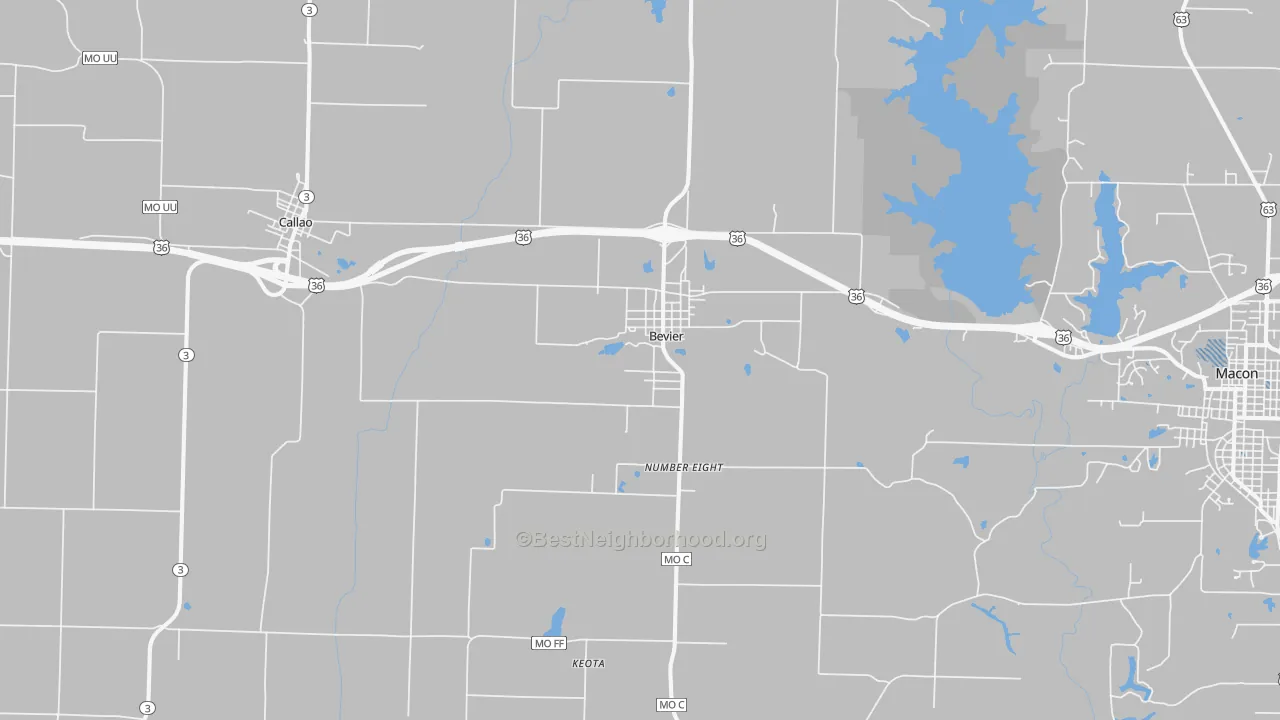 Transit Grade map of 63532, MO