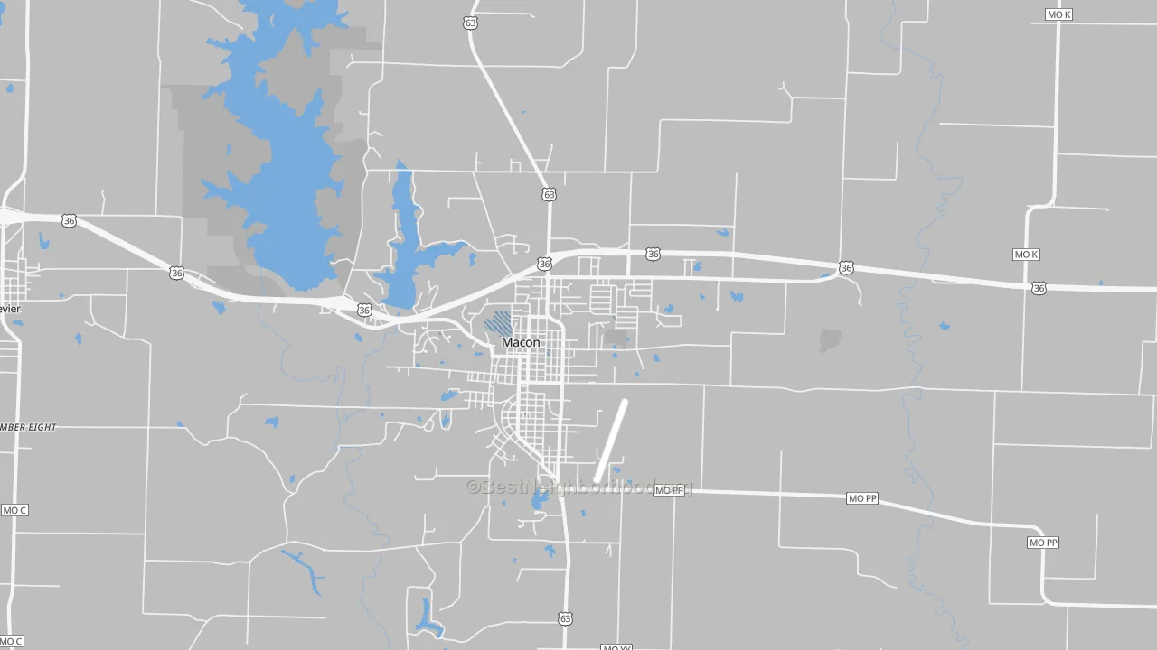 Transit Grade map of 63552, MO