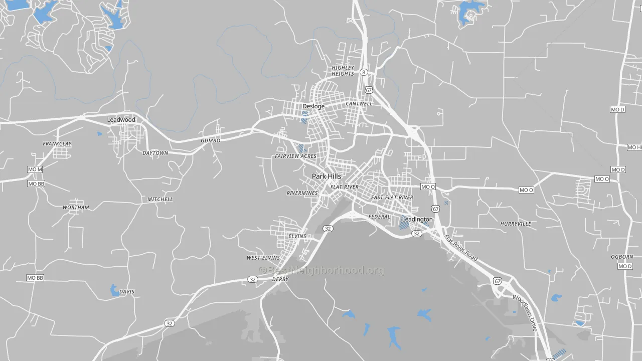 Transit Grade map of 63601, MO