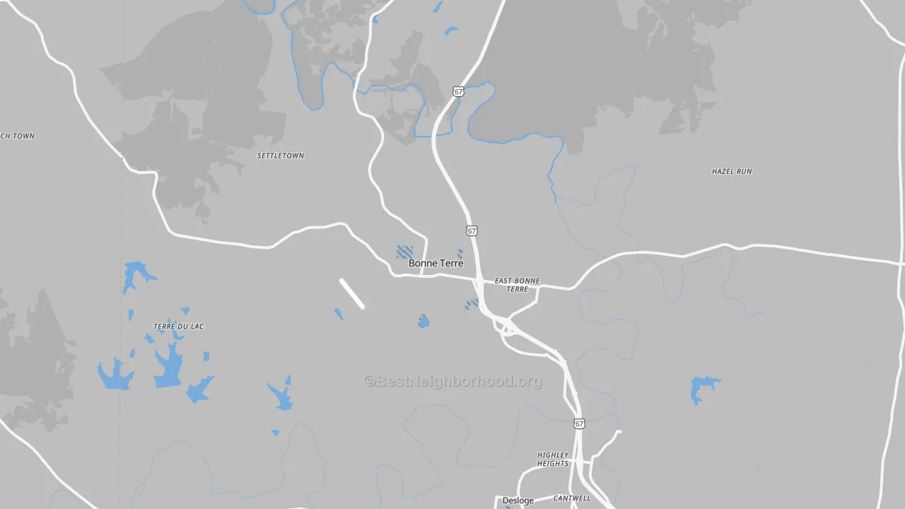 Transit Grade map of 63628, MO