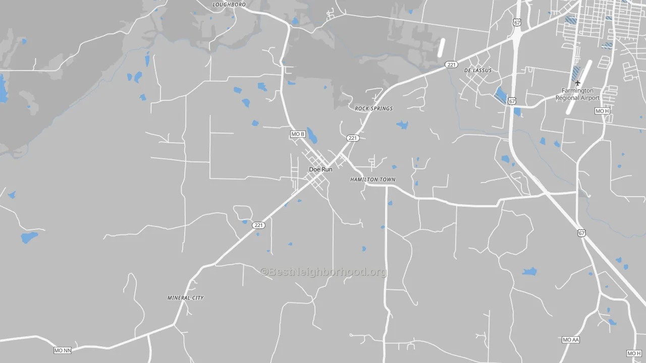 Transit Grade map of 63637, MO