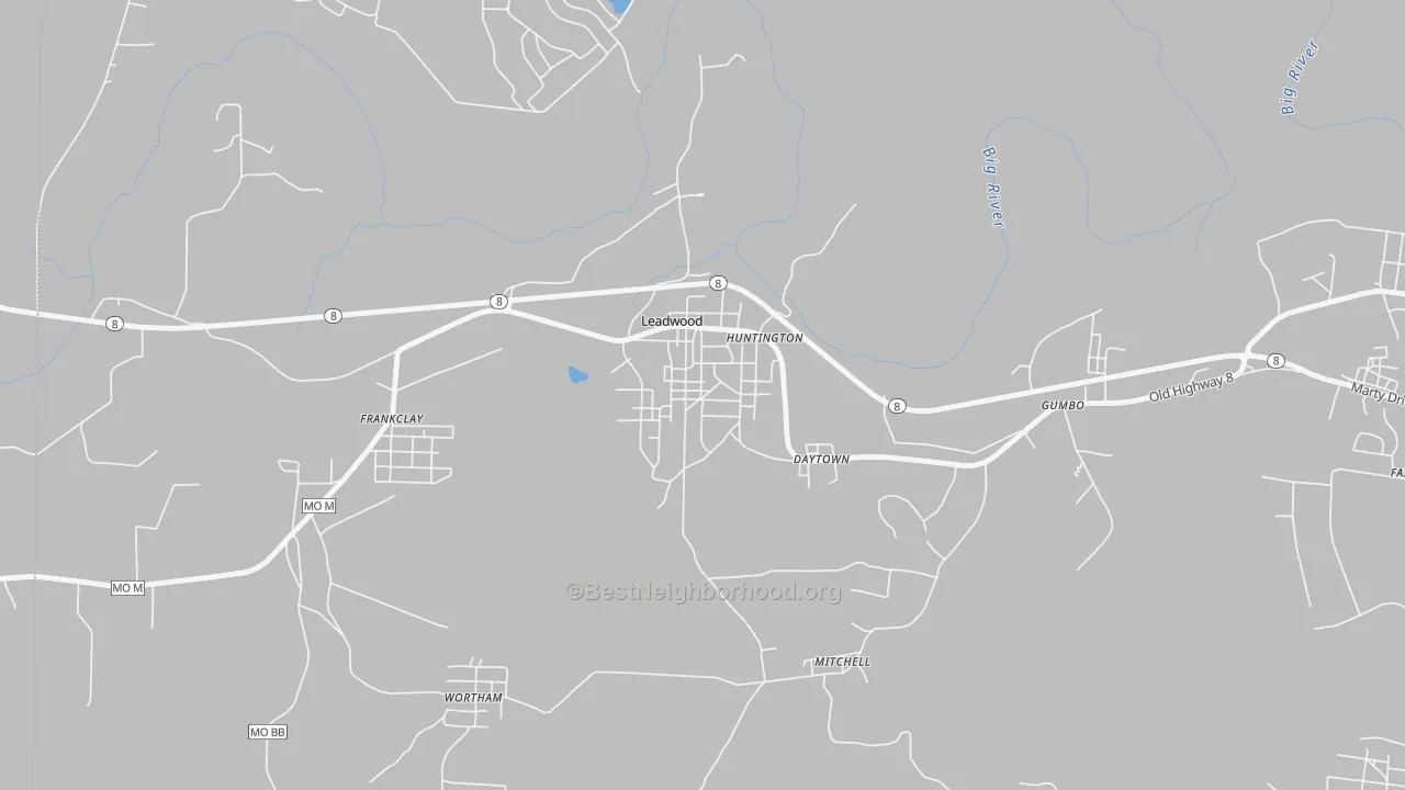 Transit Grade map of 63653, MO