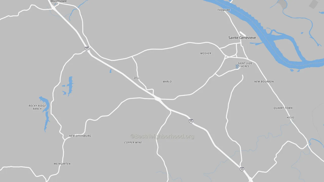 Transit Grade map of 63670, MO