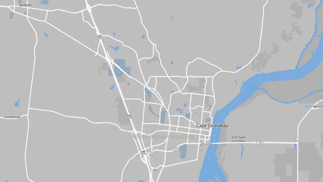 Transit Grade map of 63701, MO