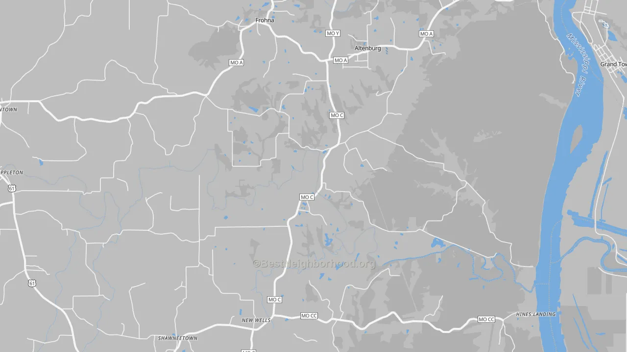 Transit Grade map of 63732, MO