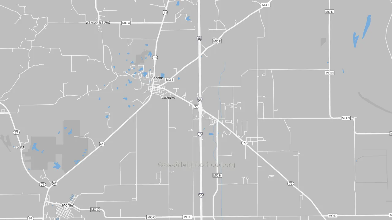 Transit Grade map of 63736, MO
