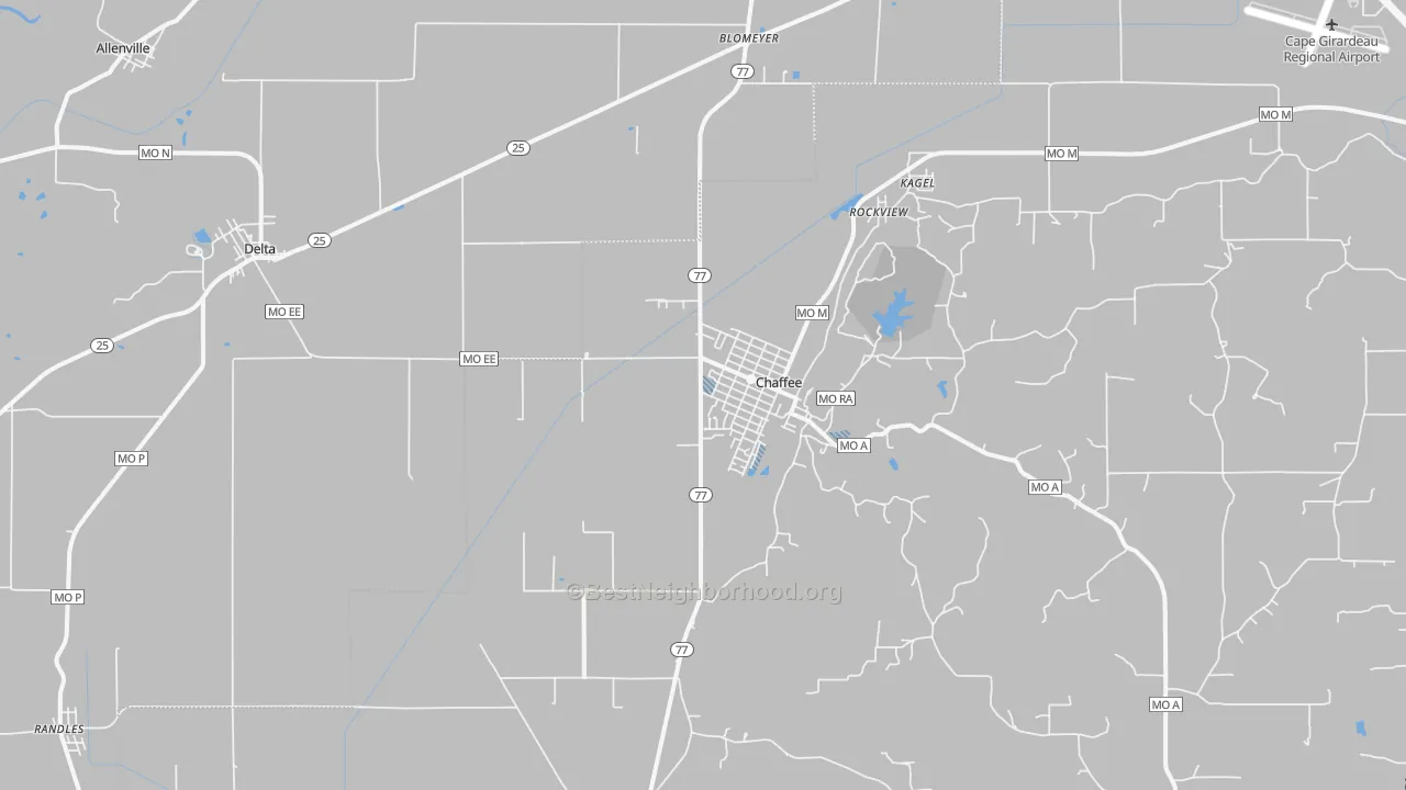Transit Grade map of 63740, MO