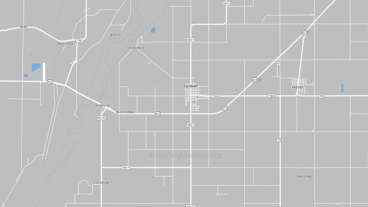 Transit Grade map of 63829, MO