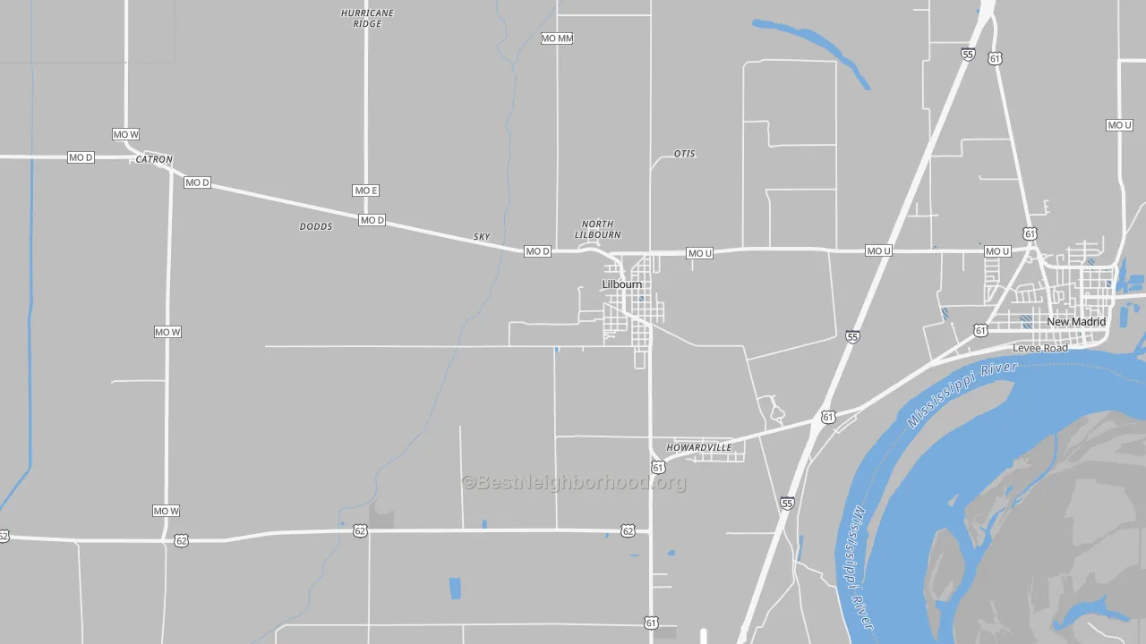 Transit Grade map of 63862, MO