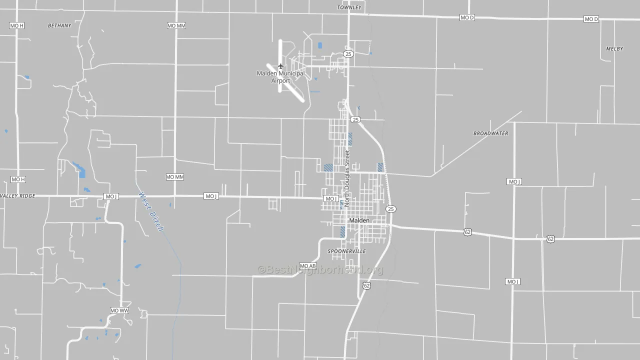 Transit Grade map of 63863, MO