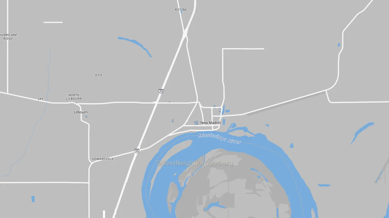 Transit Grade map of 63869, MO