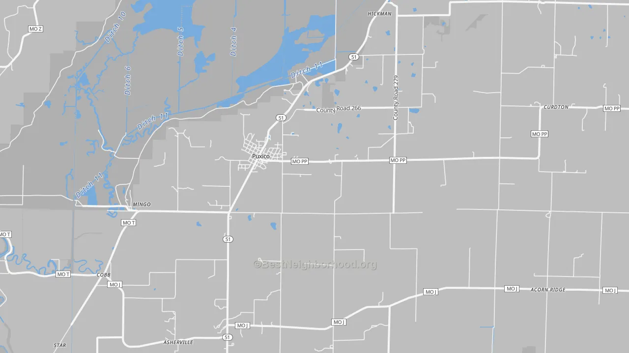 Transit Grade map of 63960, MO