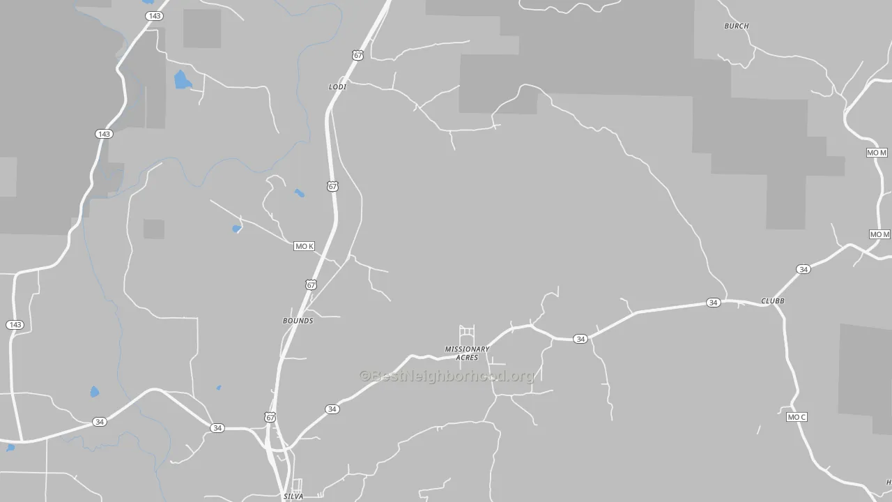 Transit Grade map of 63964, MO