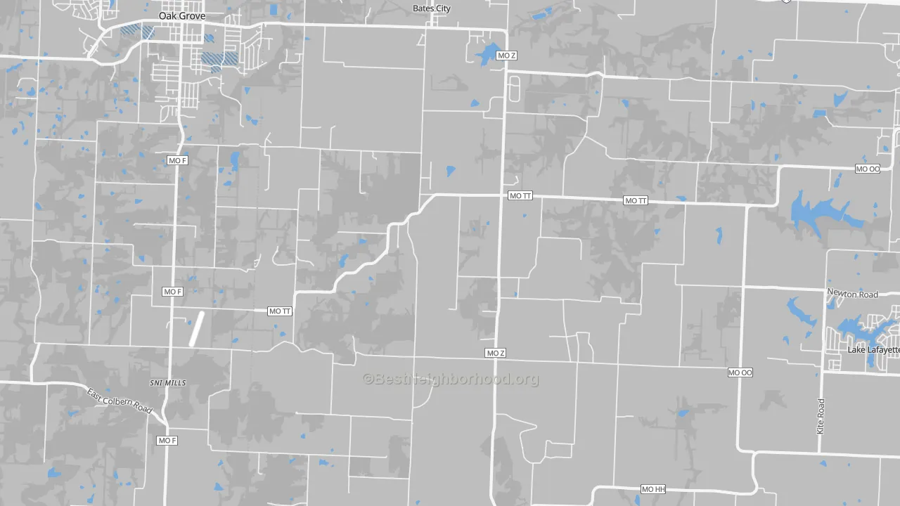 Transit Grade map of 64011, MO