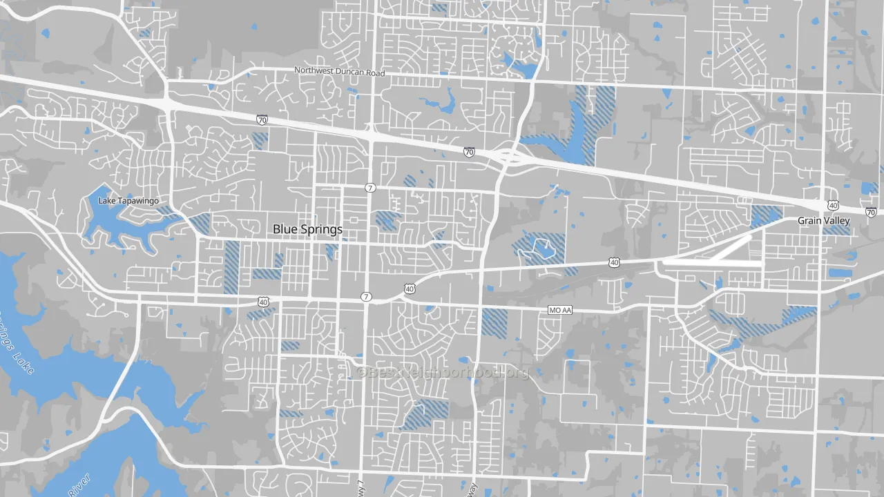Transit Grade map of 64014, MO