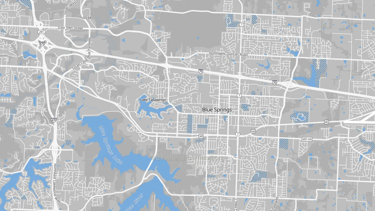 Transit Grade map of 64015, MO