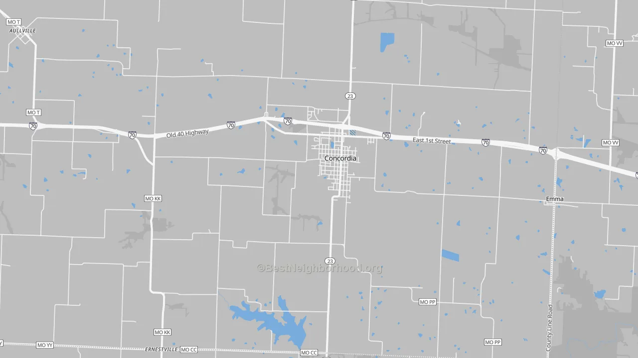 Transit Grade map of 64020, MO