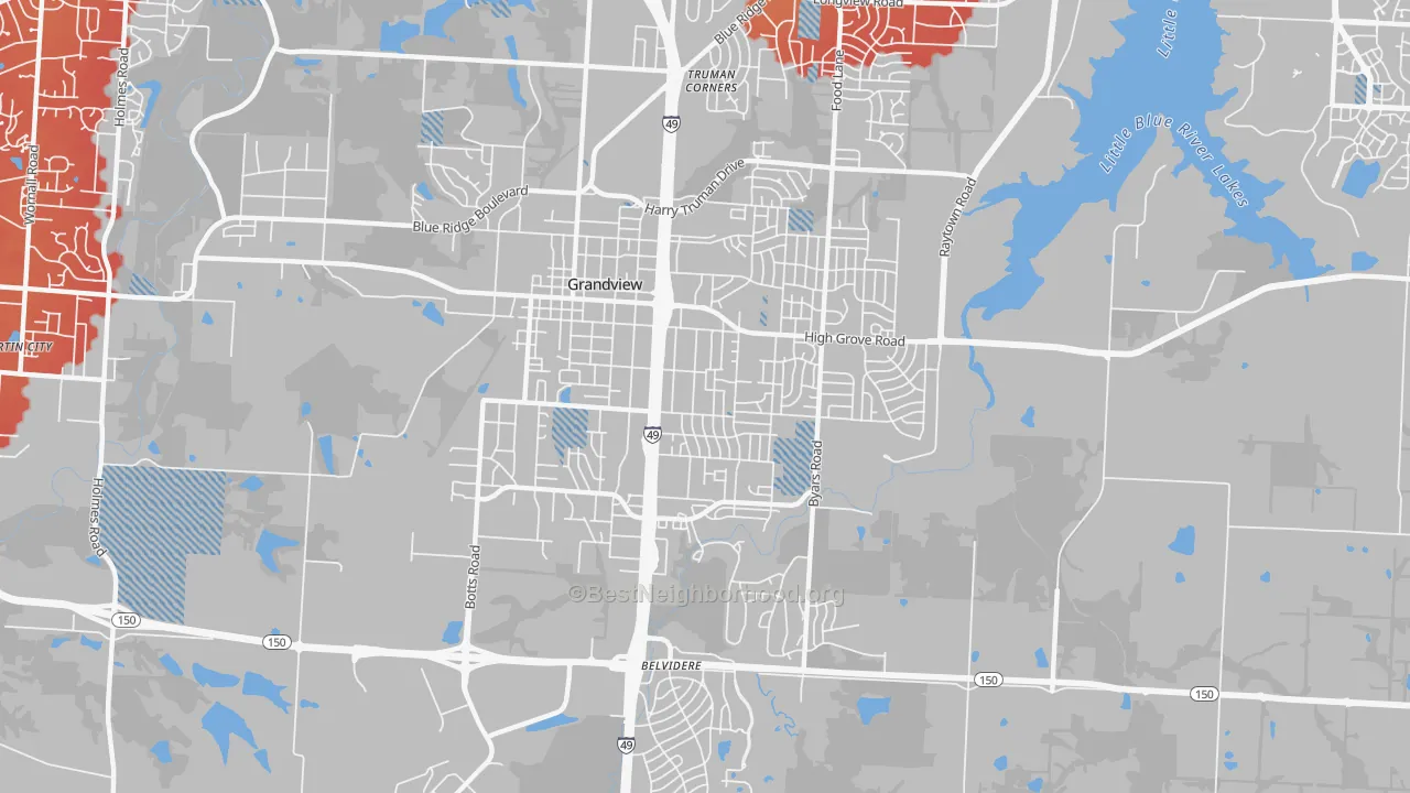 Transit Grade map of 64030, MO