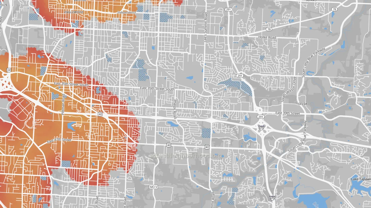 Transit Grade map of 64055, MO