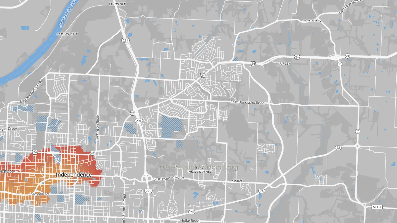 Transit Grade map of 64056, MO