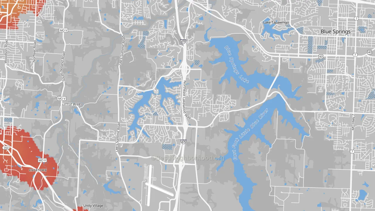 Transit Grade map of 64064, MO