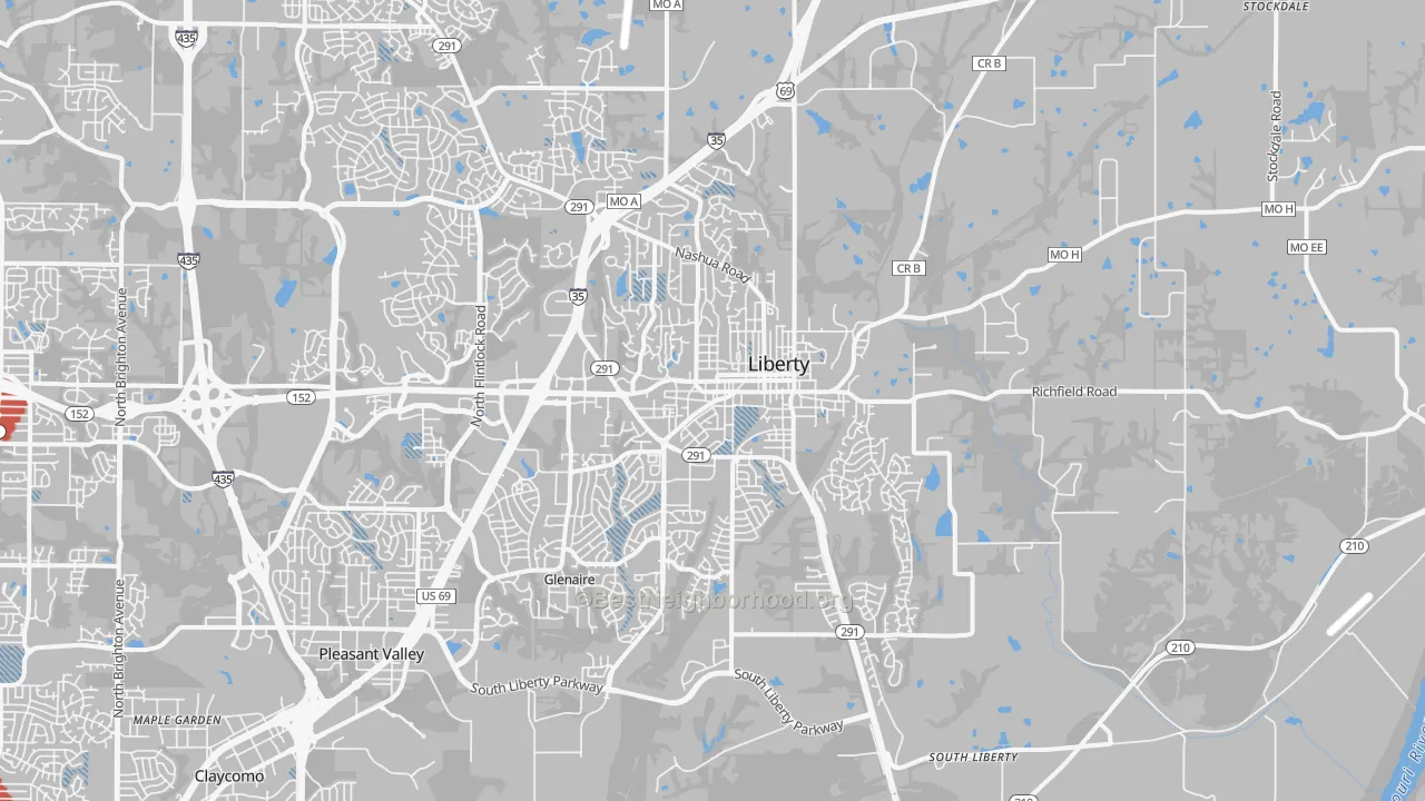 Transit Grade map of 64068, MO
