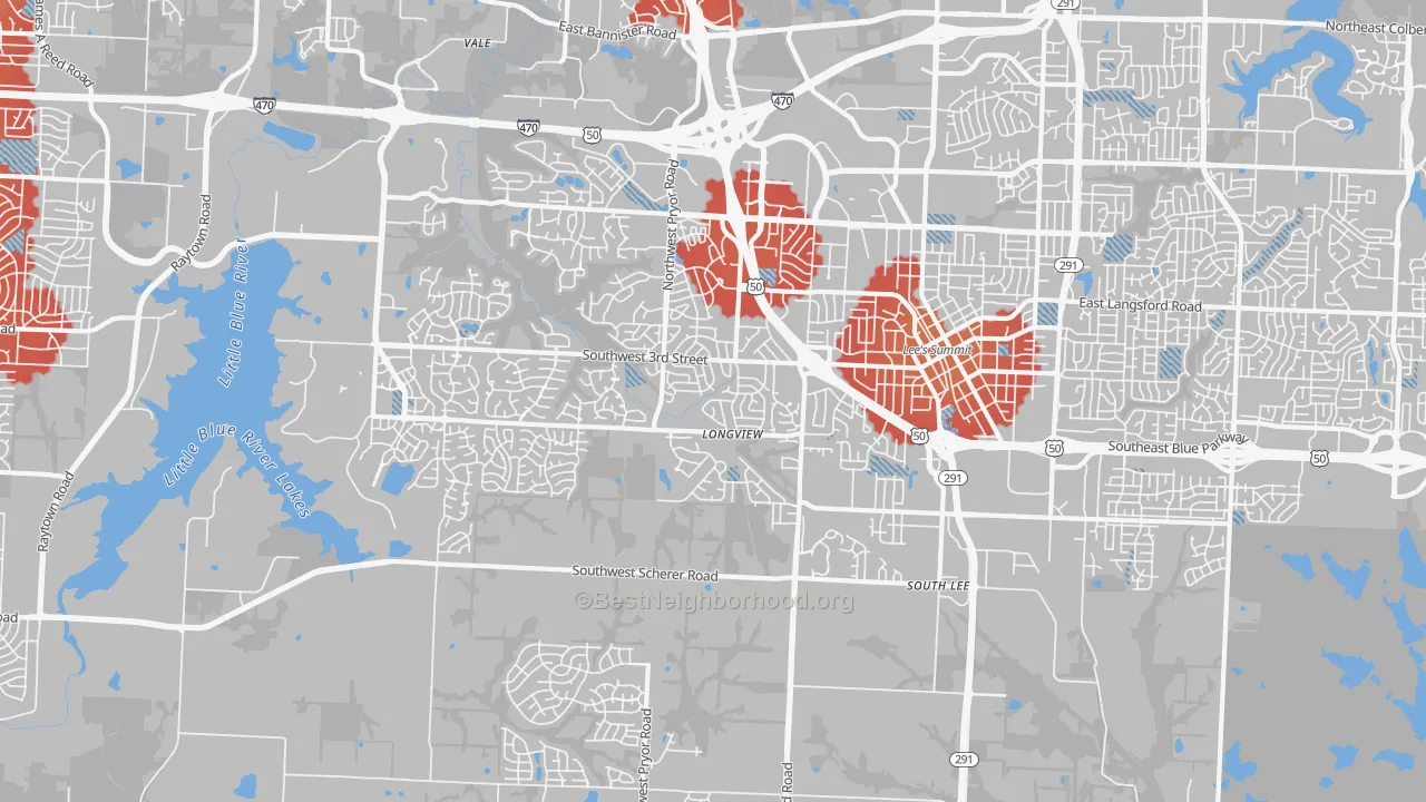 Transit Grade map of 64081, MO