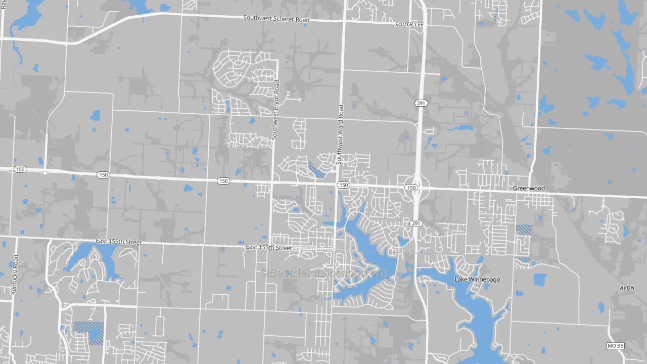 Transit Grade map of 64082, MO