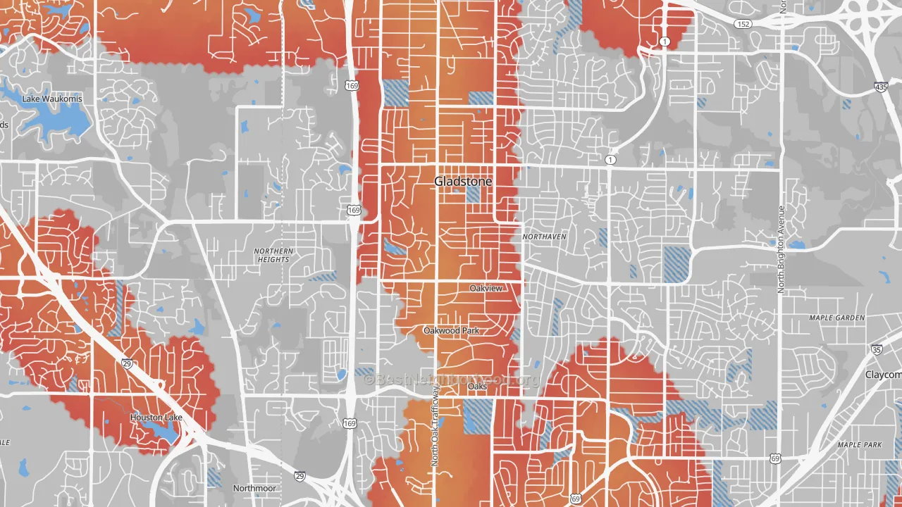 Transit Grade map of 64118, MO